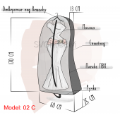 Garment bags for wedding dresses combined